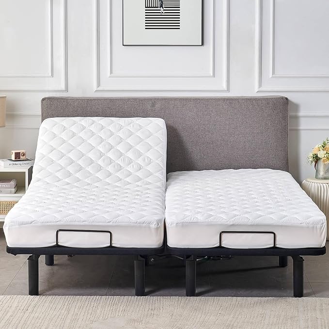 Waterproof Quilted Split California King Mattress Protector Pad - Image 4