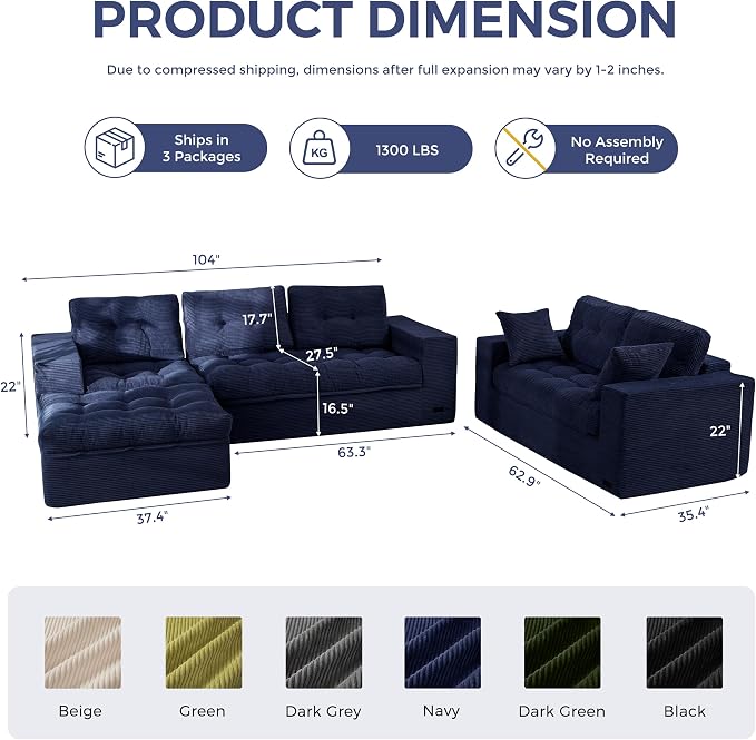MAXYOYO Modular Sectional Sofa - Image 2