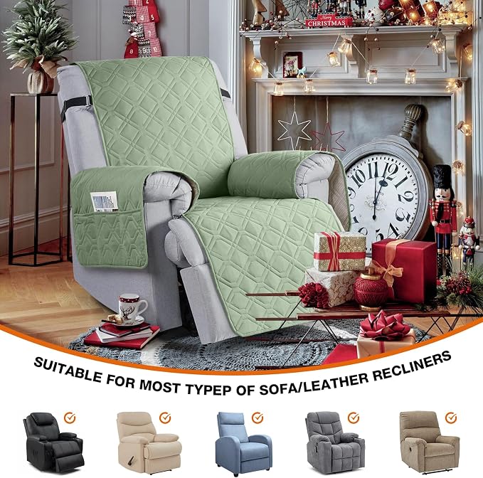 VANSOFY 100% Waterproof Recliner Chair Covers, Recliner Cover Non-Slip Dog - Image 3