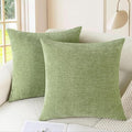 CaliTime Throw Pillow Covers Decorative 24 X 24 Inches Pack of 2 Cozy Chenille by CaliTime