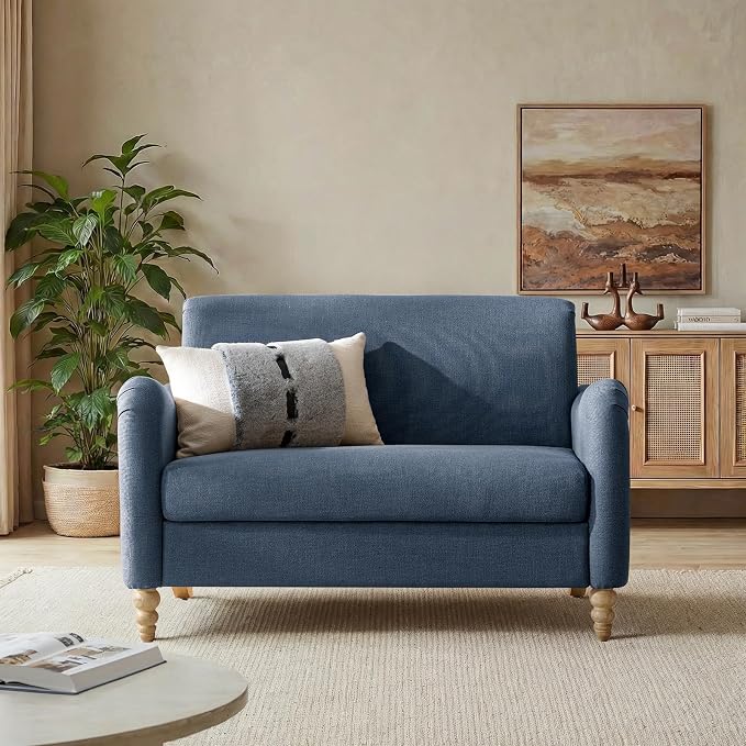 EcoHarbor Living 50.5" Mid-Century Modern Couch, Upholstered Sofa by ECOHARBOR