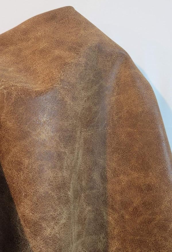NAT Leathers™ | Acorn Brown Crazy Horse Soft Faux Leather Sheet PU | by The - Image 2