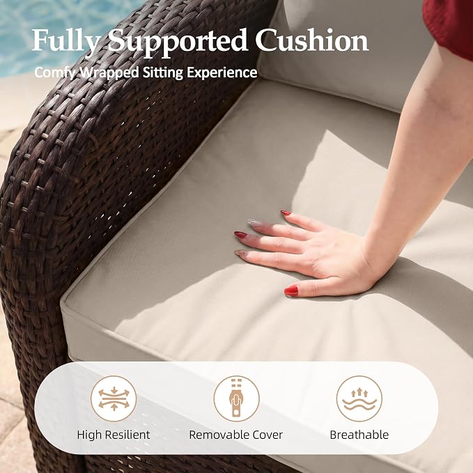 UPHA 8 Pieces Patio Furniture Set - Image 9