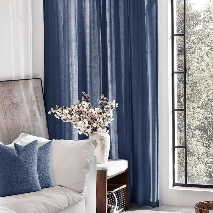 Navy Blue Curtains 96 inch Length - Image 6