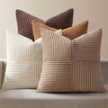 MIULEE Brown Throw Pillow Covers 18x18 Inch Set of 4 Boho Farmhouse Cushion by MIULEE