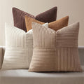 MIULEE Brown Throw Pillow Covers 20x20 Inch Set of 4 Boho Farmhouse Cushion by MIULEE
