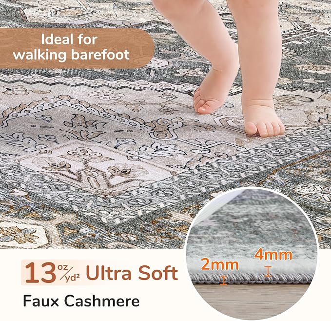 OPPODREAM Soft Area Rugs 9x12 Living Room, Washable Rugs 9x12 - Image 2