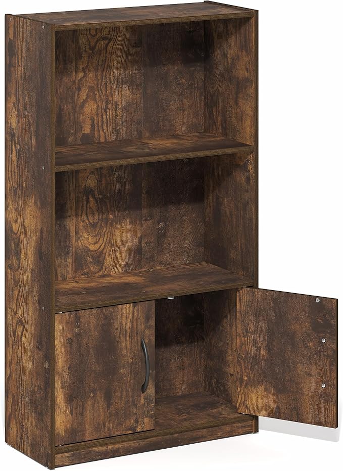 Furinno Gruen Book Shelf, 3-Tier Bookshelf, Bookcase - Image 8