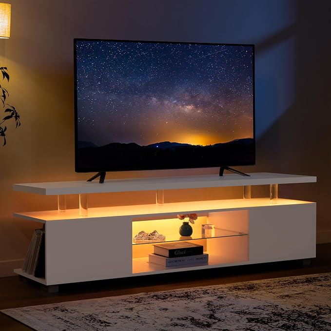 Cubehom TV Stand for 75+ inch TV, LED TV Stands for Living Room, Long - Image 6