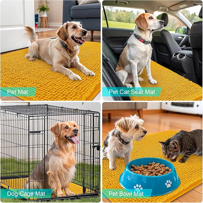 OLANLY Dog Door Mat for Muddy Paws 40x32, Absorbs Moisture and Dirt, Absorbent - Image 7