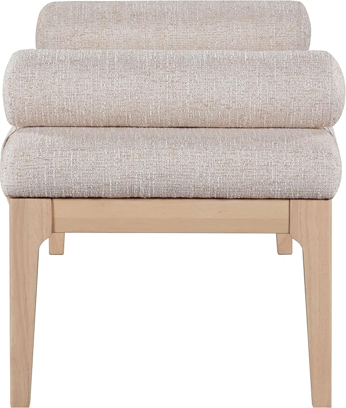 Meridian Furniture 22072Beige Priscilla Collection Art Deco Bench - Image 5