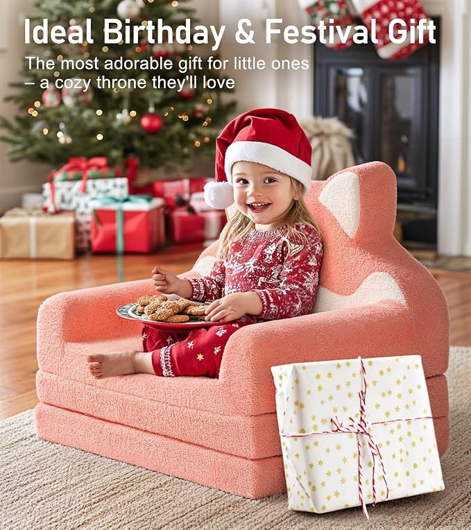 little dove Extra Wide Soft Toddler Couch Fold Out, Comfy Toddler Chair - Image 7