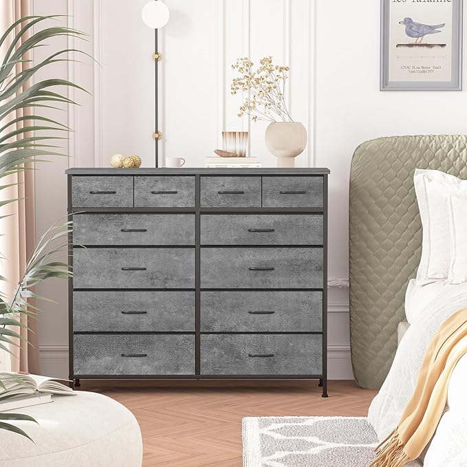 VASICAR Gray Dresser for Bedroom - Image 2
