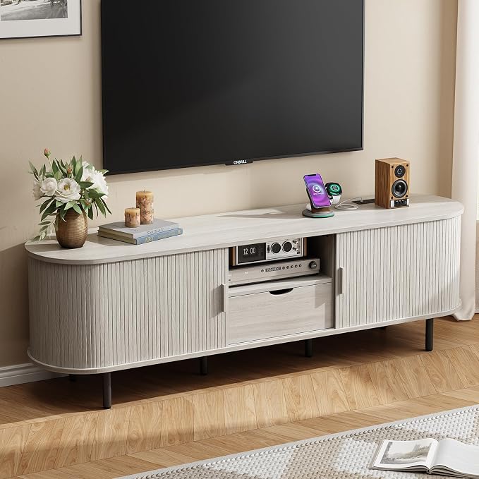 ONBRILL 69" TV Stand with Power Outlet by ONBRILL