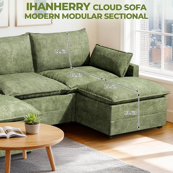 LEVELEVE 147" U-Shape Modular Sofa - Image 2