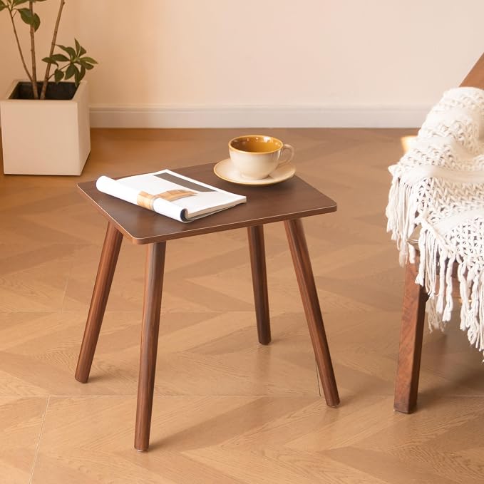 Small Side Table, Mid Century Modern End Tables Living Room, Wood Accent Bed - Image 5
