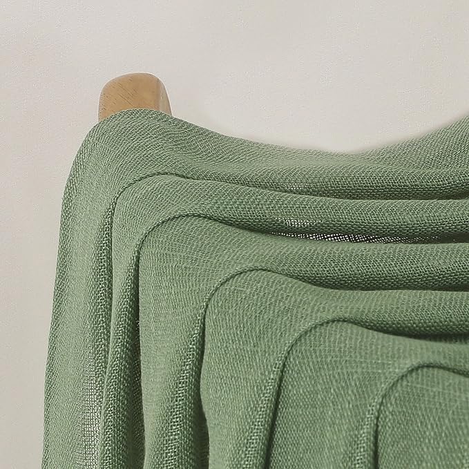 Chyhomenyc Sage Green Semi Sheer Curtains 96 Inches Long 2 Panels - Image 9