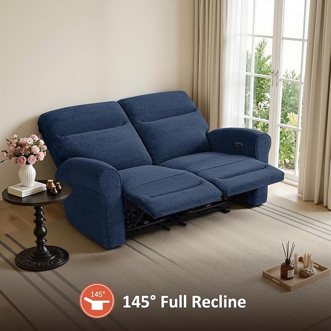 MCombo 64.6" Wall Hugger Power Loveseat Recliner Sofa - Image 6