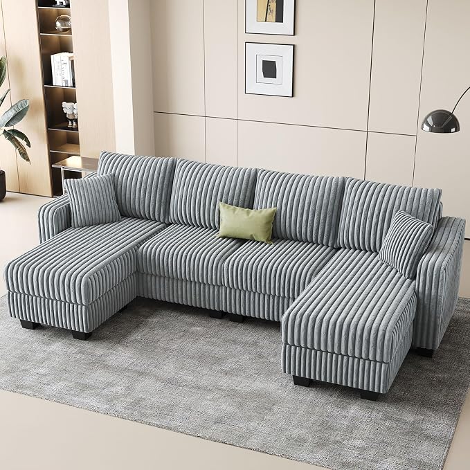 Belffin U Shaped Couch with Reversible Chaises Sectional Couches by Belffin