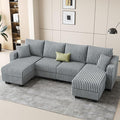 Belffin U Shaped Couch with Reversible Chaises Sectional Couches by Belffin