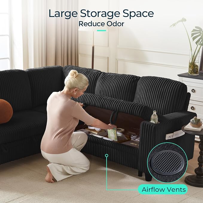 LINSY HOME Sectional Sleeper Sofa - Image 4