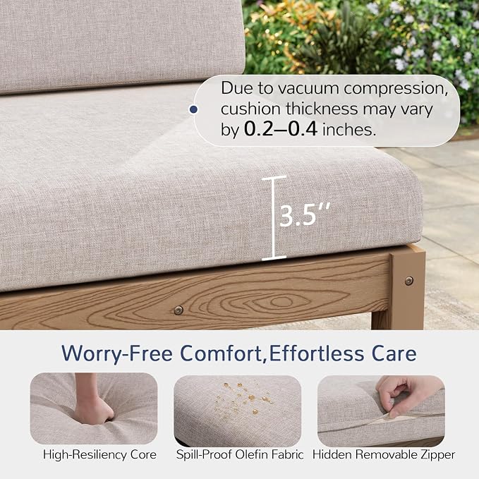 Stoog Patio Furniture Set, 6-Piece Modular Outdoor Sectional Sofa - Image 8