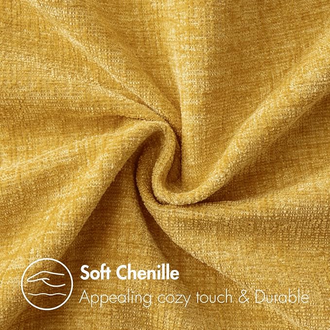 MIULEE Pack of 2 Mustard Yellow Throw Pillow Covers 18x18 Inch Soft Spring - Image 2