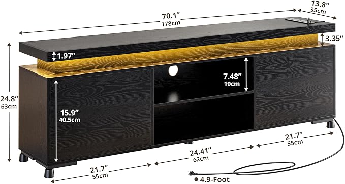 IRONCK TV Stand for TVs 85 inch, Entertainment Center - Image 2