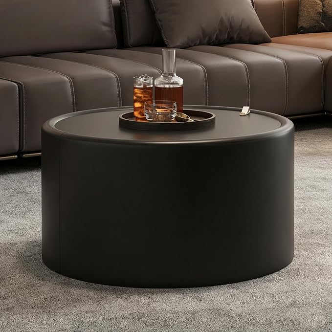 SSLine Set of 2 Black Round Nesting Coffee Tables - Image 6