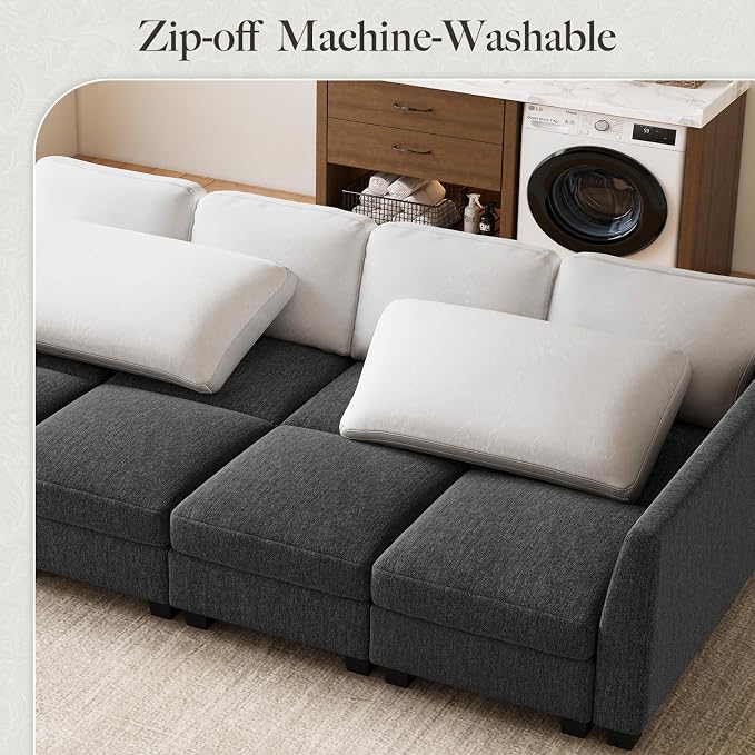 Belffin 86.2" Sectional Sleeper Sofa Bed - Image 4
