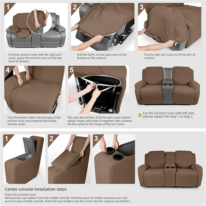 TAOCOCO Loveseat Recliner Cover - Image 6