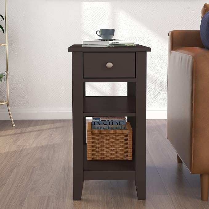 ChooChoo Side Table Living Room, Narrow End Table - Image 4