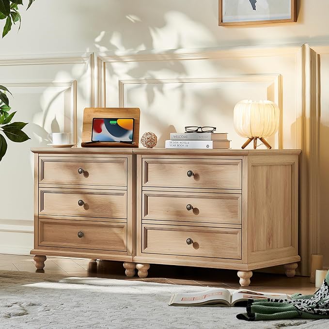 Joaxswe 24" Wide Farmhouse Night Stand, Large End Table - Image 6