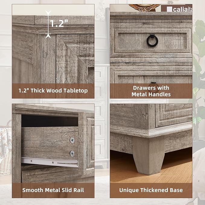 Joaxswe Farmhouse 6 Drawer Dresser - Image 6
