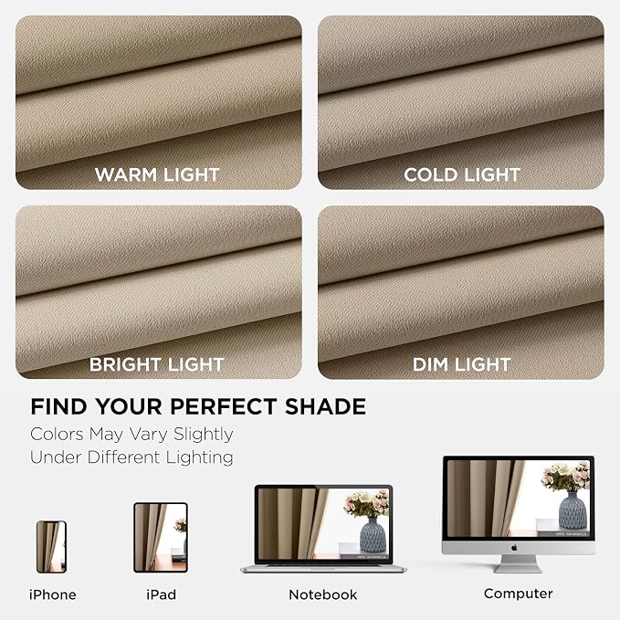 Joydeco Blackout Curtains 95 Inches Long 1 Panel, Thermal Insulated Long - Image 8