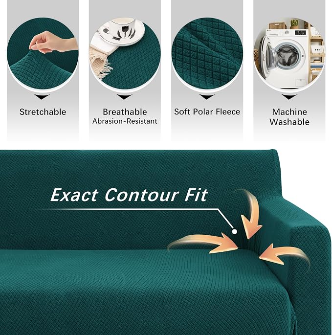 Arfntevss Stretch Sectional Couch Covers L Shaped Corner Sectional Sofa Cover - Image 5
