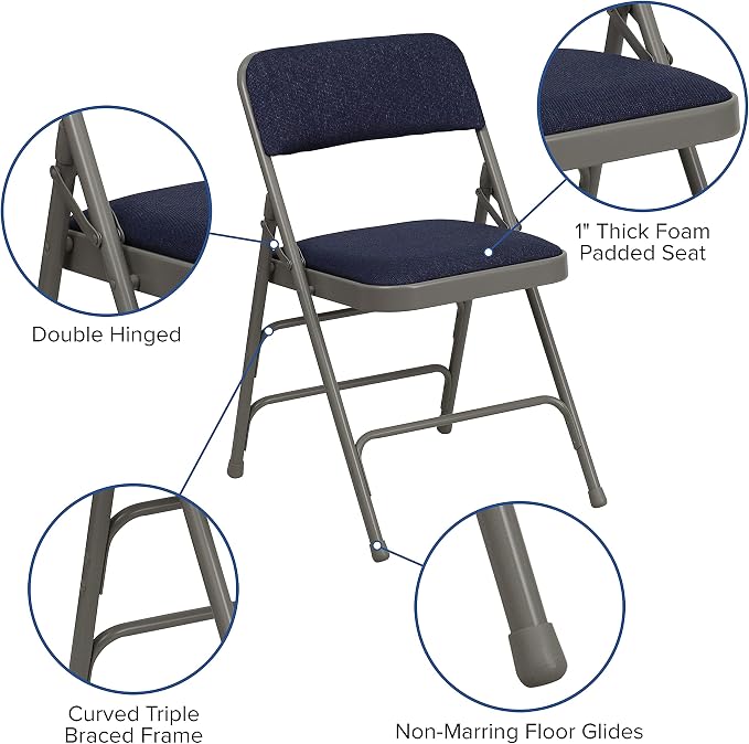 Flash Furniture Hercules Series Sheldon Metal Folding Chairs - Image 6