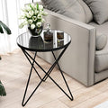 HLR Modern Round Side Table, End Table by HomeDeservesaRelaxLiving