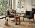 Gray Barrel Chairs Set of 2 by LIVINOVA