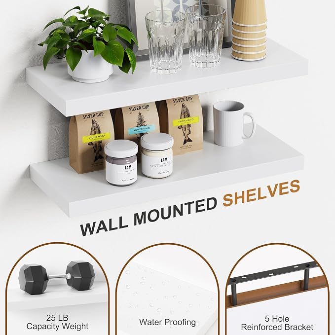 Bellsal Floating Shelves for Wall, Living Room, Bathroom Storage, Book Shelf - Image 6