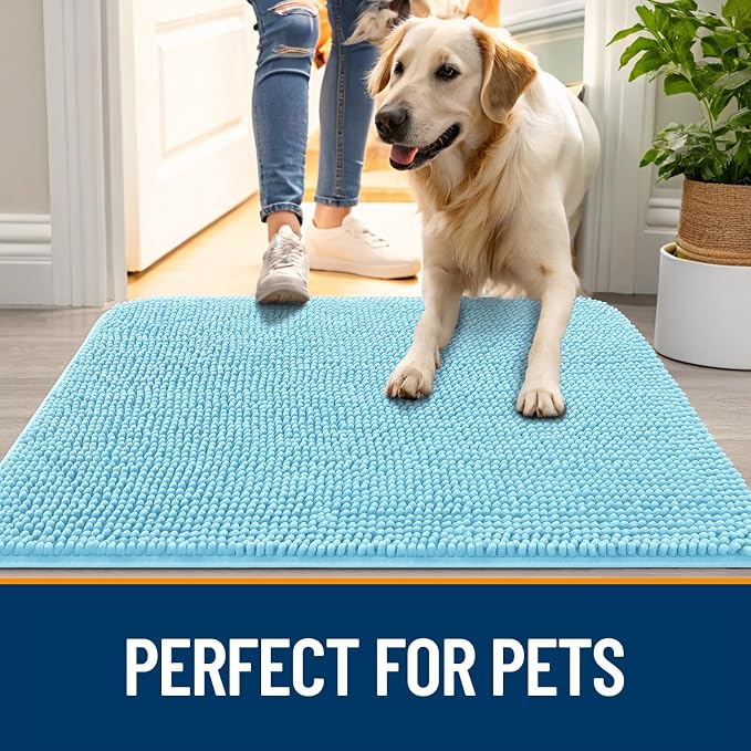 OLANLY Dog Door Mat for Muddy Paws 36x24, Absorbs Moisture and Dirt, Absorbent - Image 6