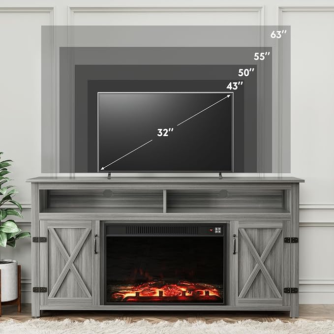 YESHOMY Fireplace TV Stand for Television up to 65+ Inch - Image 6
