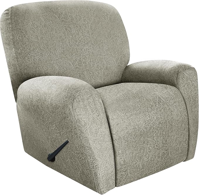 ANARACHON Recliner Chair Covers Leather Look, 4 Pieces Recliner Covers Non Slip by ANARACHON