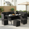 LOUVIXA 7 Pieces Patio Furniture Set, Outdoor Patio Furniture, Wicker by LOUVIXA
