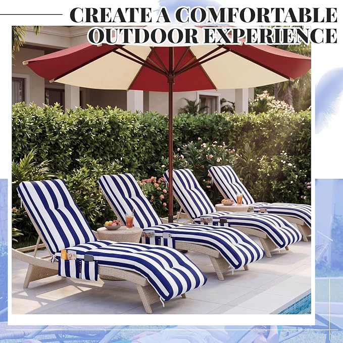 Kigley Outdoor Chaise Lounge Cushions - Image 6