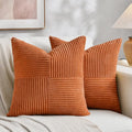 Fancy Homi 2 Packs Orange Fall Decorative Throw Pillow Covers 16x16 Inch by Fancy+Homi