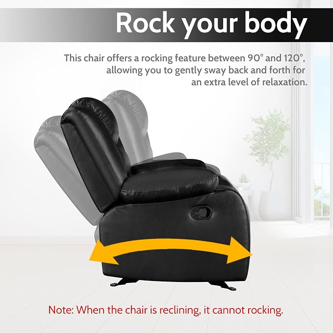 PrimeZone Oversized Rocker Recliner Chair - Image 5