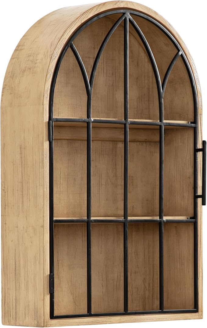 Kate and Laurel Megara Decorative Wooden Hanging Arched Wall Cabinet by KateandLaurel