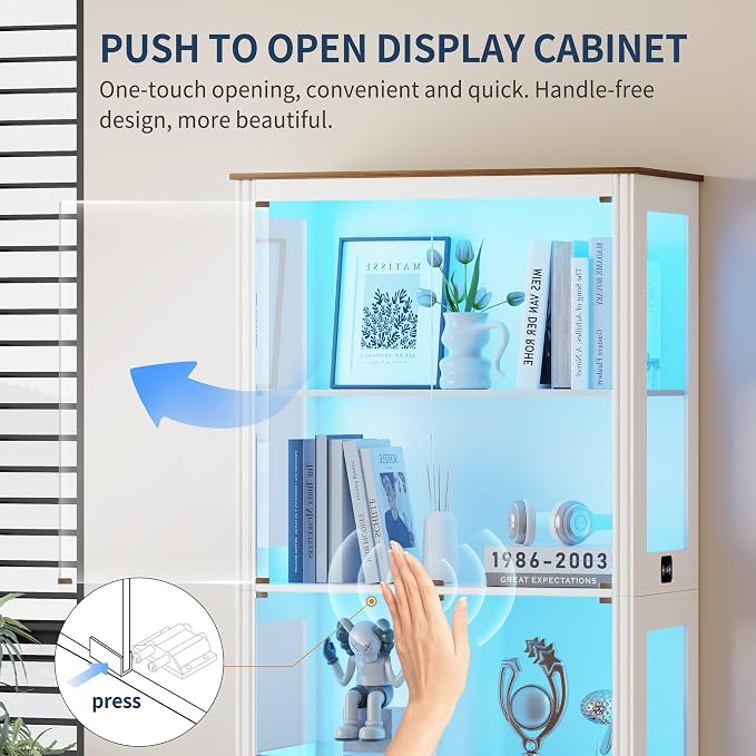Gurexl Modern Glass Display Cabinet - Image 7