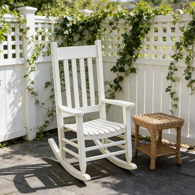 Oversized Outdoor Wooden Rocking Chair - Image 7
